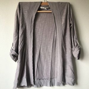 LC Lauren Conrad open front grey cardigan
